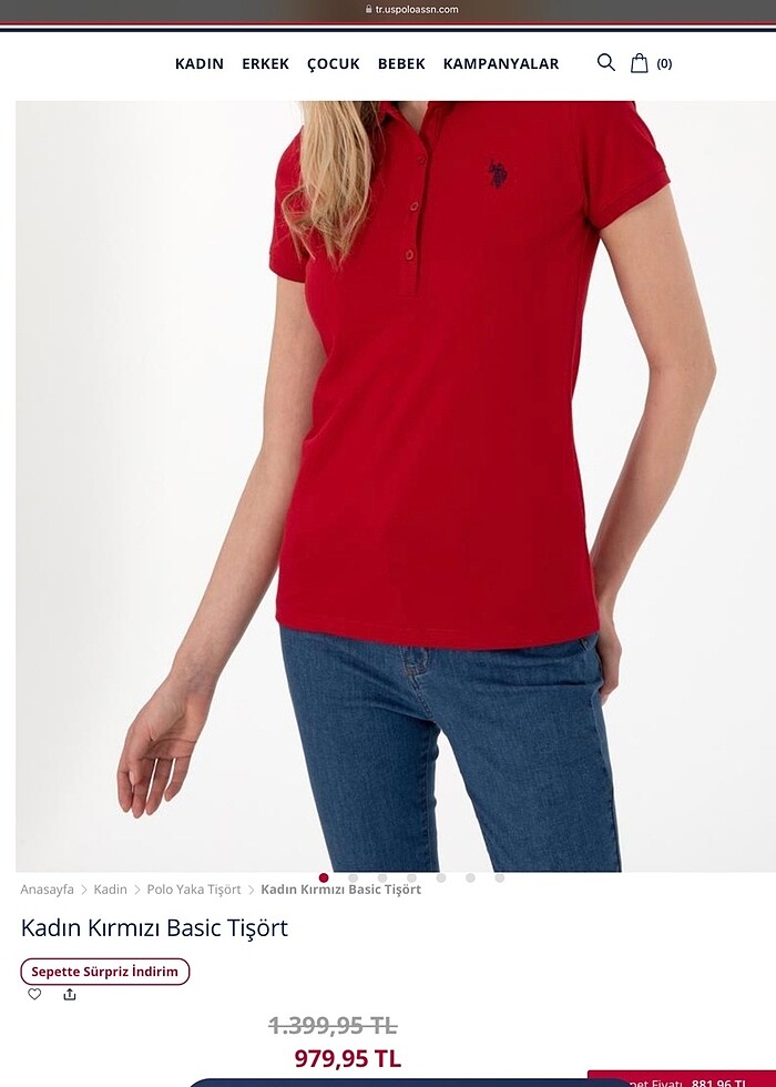 U.S Polo Assn. kırmızı polo yaka tişört lacoste - Görsel 5