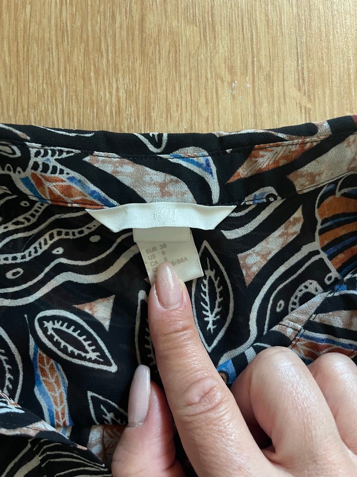 Desenli Düğmeli Bohem Kadın Kolsuz Gömlek - Görsel 2