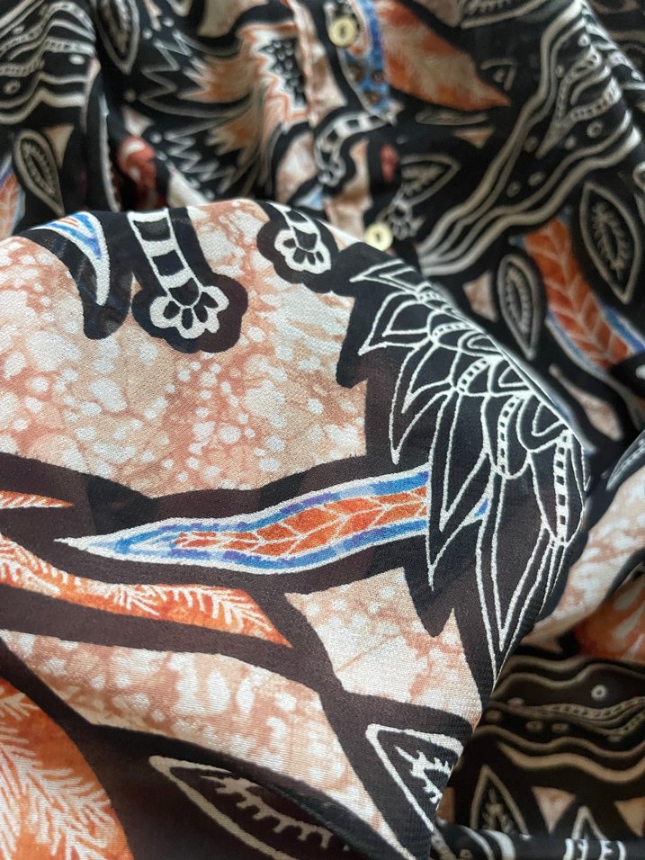 Desenli Düğmeli Bohem Kadın Kolsuz Gömlek - Görsel 5