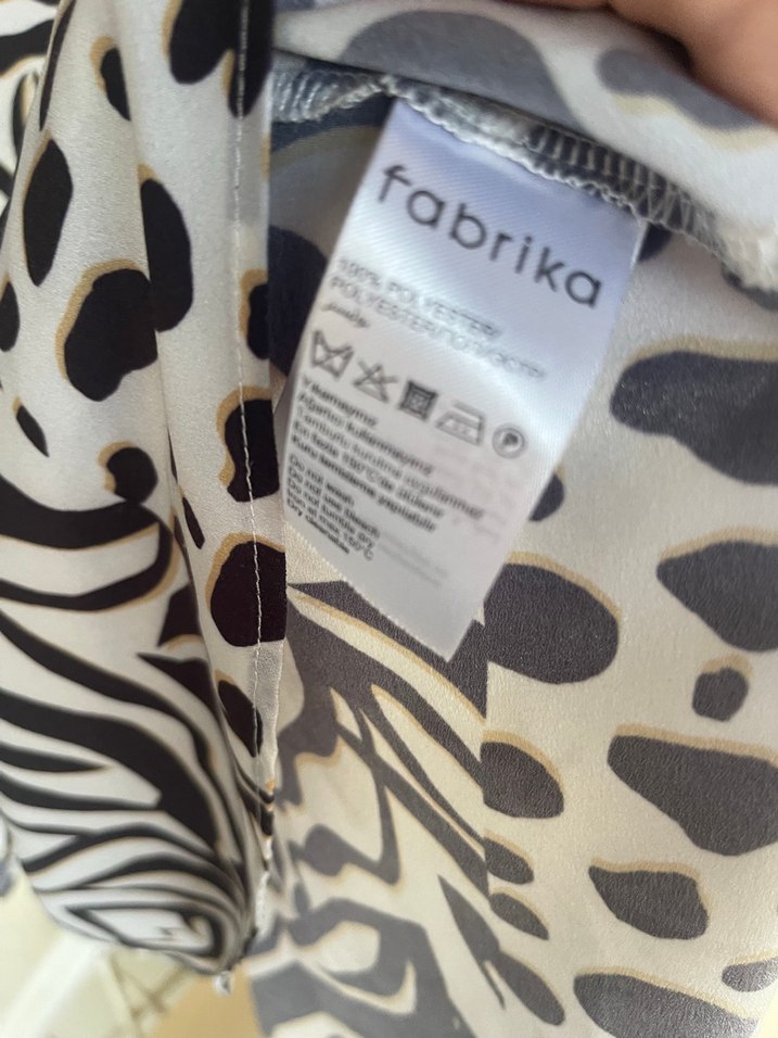 Zebra Desenli Straplez Mini Hamile Bluz - Görsel 2