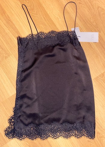 Zara Dantelli Saten Ust - Görsel 3