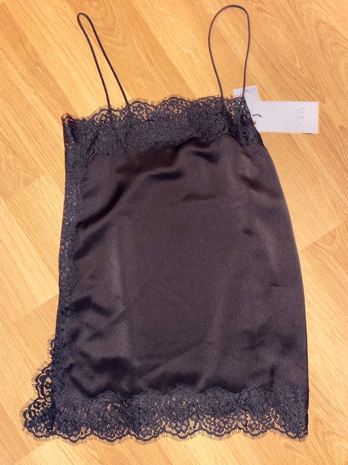 Zara Dantelli Saten Ust - Görsel 3