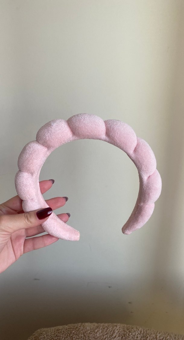 Pembe Şişkin Kadın Saç Bandı - Görsel 2