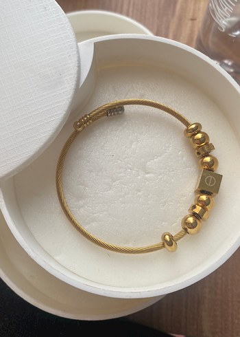 Altın Renkli Boncuklu Kadın Bileklik - Görsel 2