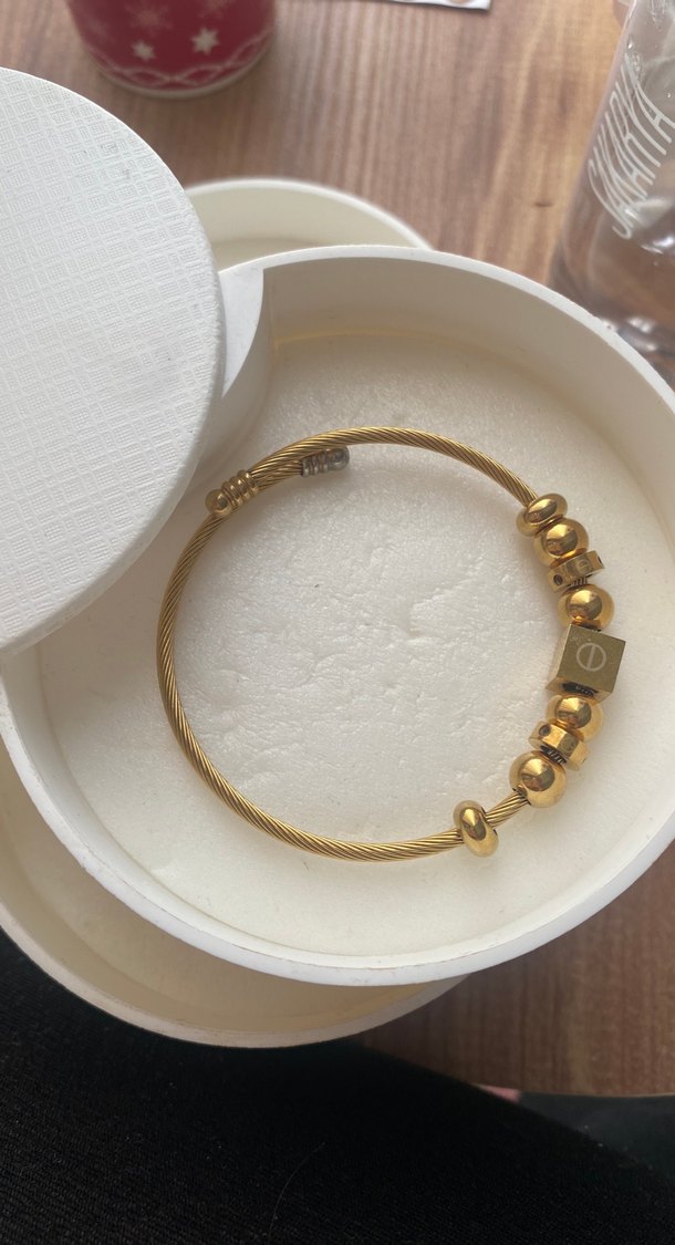 Altın Renkli Boncuklu Kadın Bileklik - Görsel 2