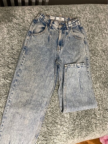 bershka mavi kot pantolon