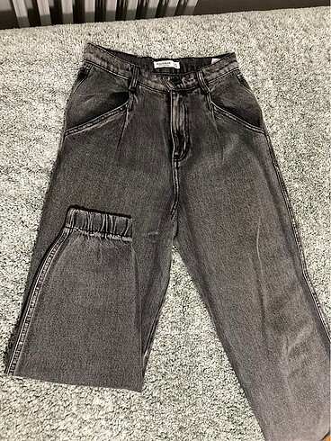 pull and bear siyah kot pantolon