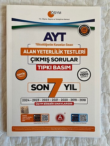 AYT ÇIKMIŞ SORULAR TIPKI BASIM SON 7 YIL