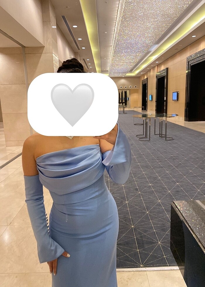 Straplez balık kesim eldivenli abiye - Görsel 3