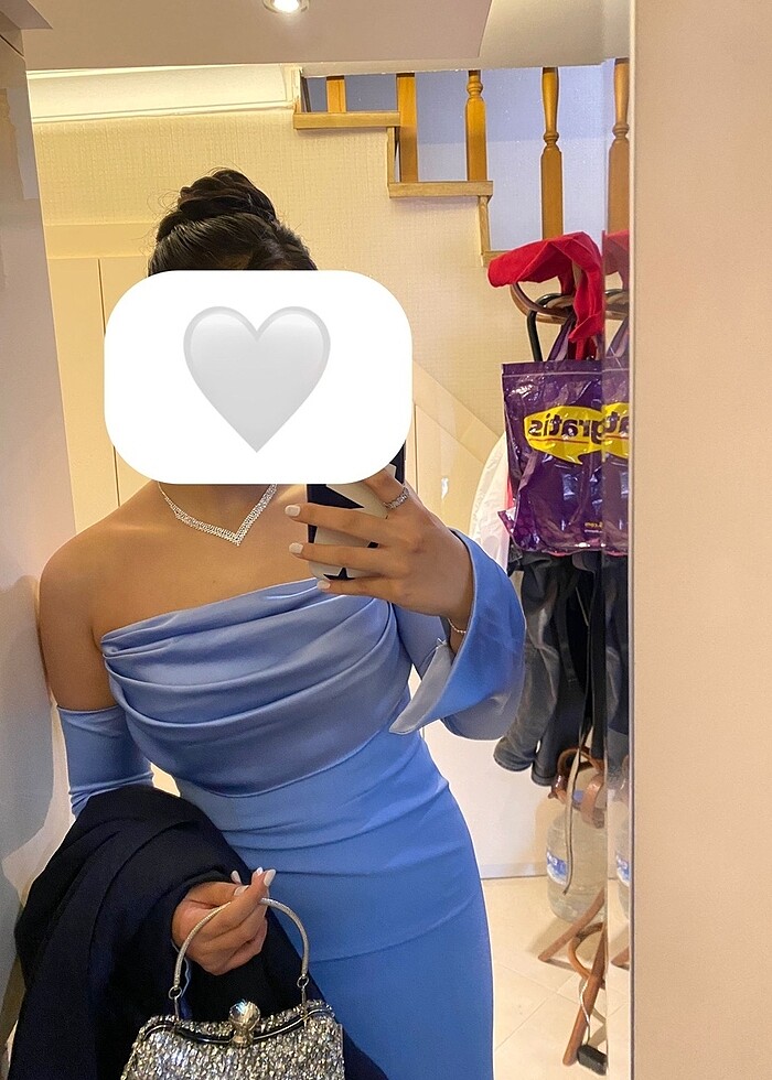 Straplez balık kesim eldivenli abiye - Görsel 5