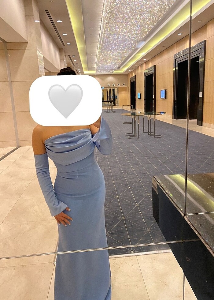 Straplez balık kesim eldivenli abiye - Görsel 2