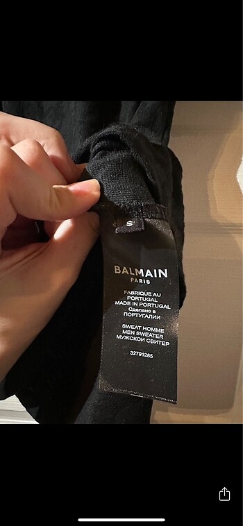 s Beden siyah Renk Balmain tshirt