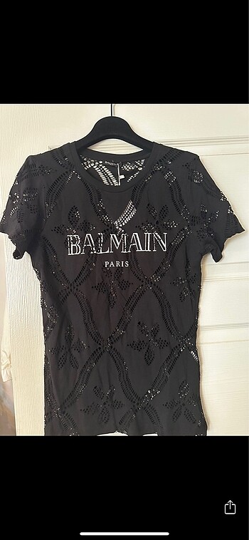 Balmain delikli Tshirt