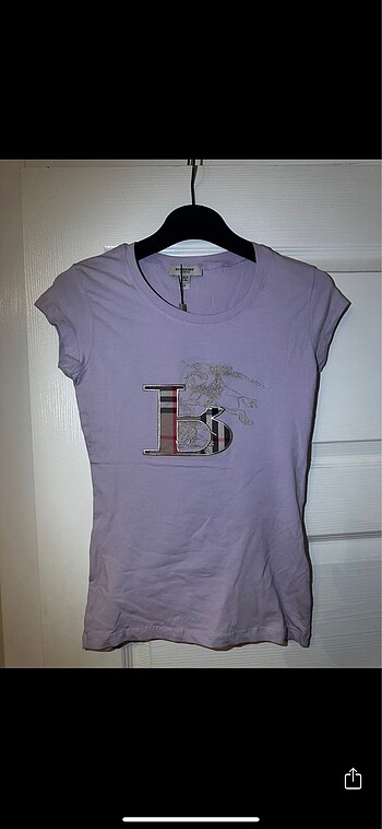 s Beden mor Renk Burberry lila tshirt