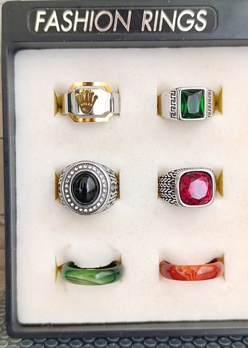 316L Çelik ve akik Yüzük Çeşitleri - Görsel 5