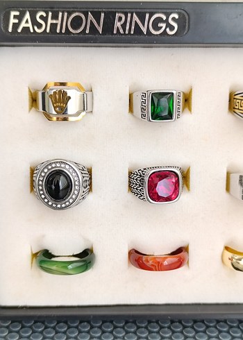 316L Çelik ve akik Yüzük Çeşitleri - Görsel 8