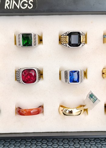 316L Çelik ve akik Yüzük Çeşitleri - Görsel 6