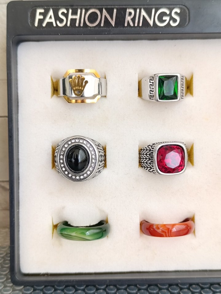 316L Çelik ve akik Yüzük Çeşitleri - Görsel 5