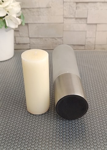 Paslanmaz Çelik ve Mat Cam Mumluk - Görsel 7