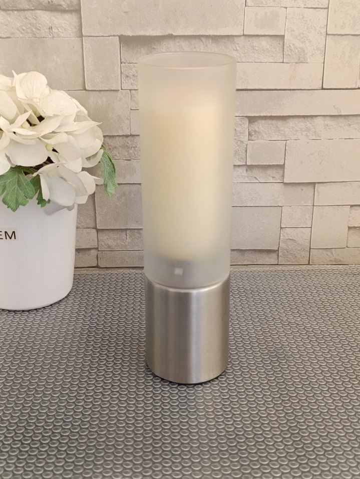 Paslanmaz Çelik ve Mat Cam Mumluk - Görsel 2