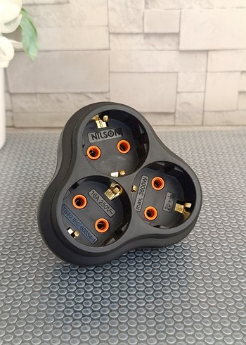 Siyah Üçlü Priz (Kablosuz) - Görsel 3