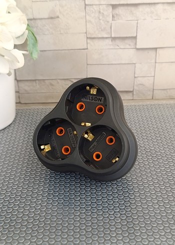 Siyah Üçlü Priz (Kablosuz) - Görsel 2