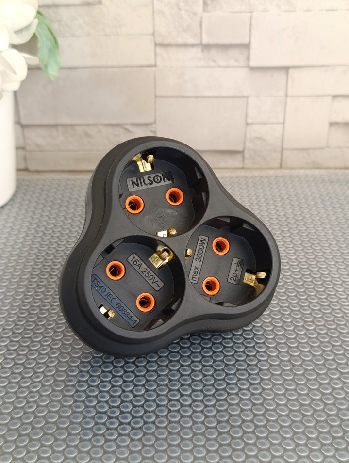 Siyah Üçlü Priz (Kablosuz) - Görsel 3