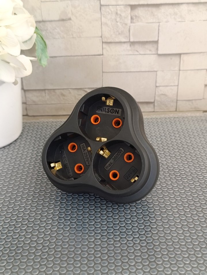 Siyah Üçlü Priz (Kablosuz) - Görsel 2