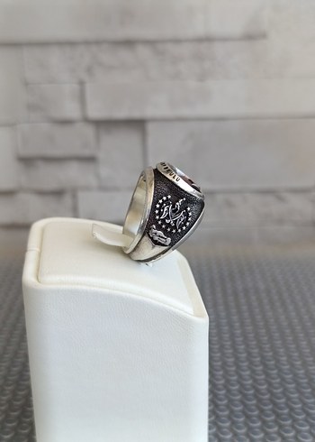 Elmas İş özel tasarım Ağır Gümüş Yüzük - Görsel 3