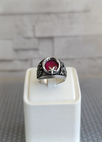 Elmas İş özel tasarım Ağır Gümüş Yüzük - Görsel 4