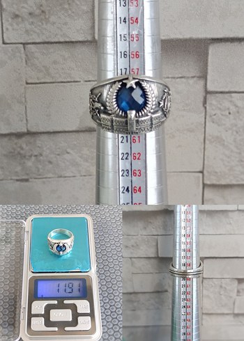 Elmas-İş Özel Tasarım Ağır Gümüş Yüzük - Görsel 7