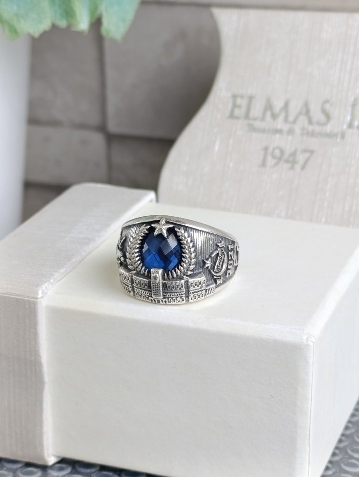 Elmas-İş Özel Tasarım Ağır Gümüş Yüzük - Görsel 5