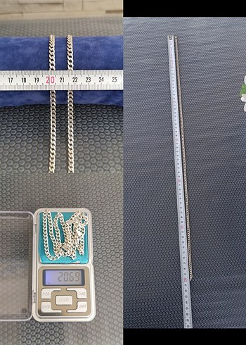 925 Ayar Harika bir Gümüş Kolye - Görsel 12