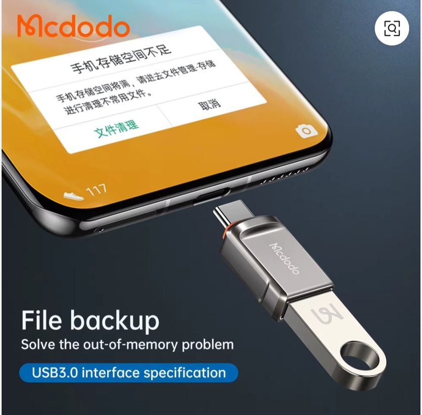 Mcdodo USB-A 3.0 - Type-C Dönüştürücü OTG - Görsel 2