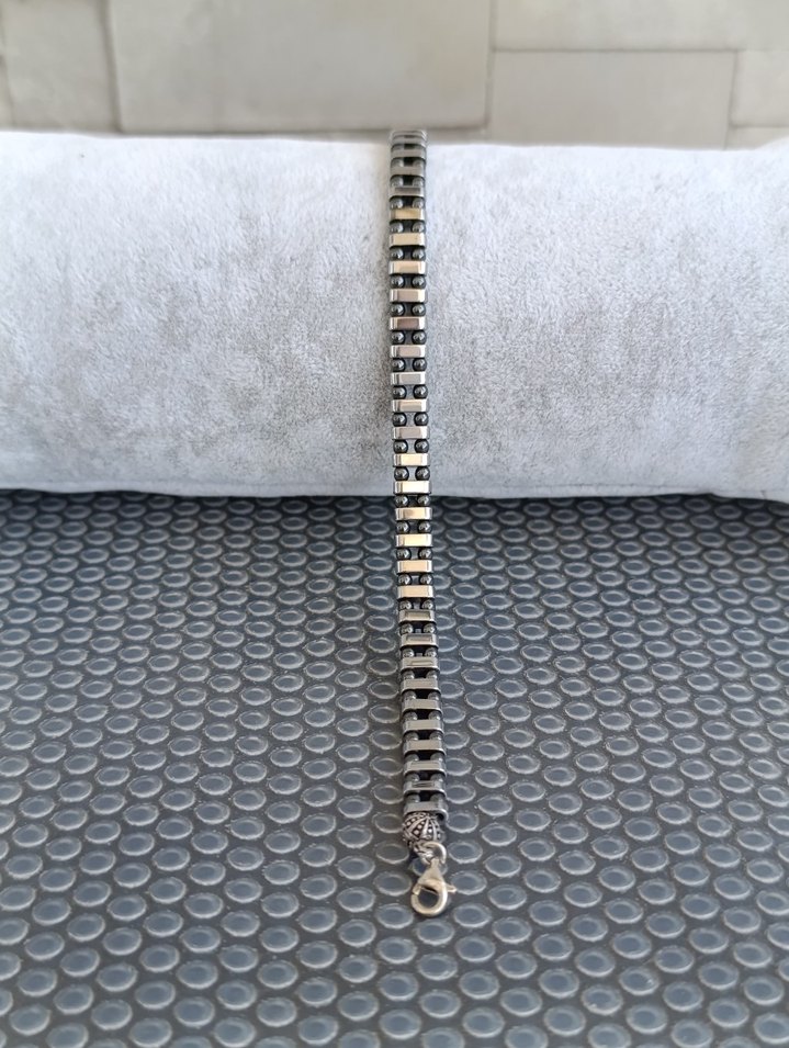 Harika bir Hematit Doğal Taş Bileklik - Görsel 5