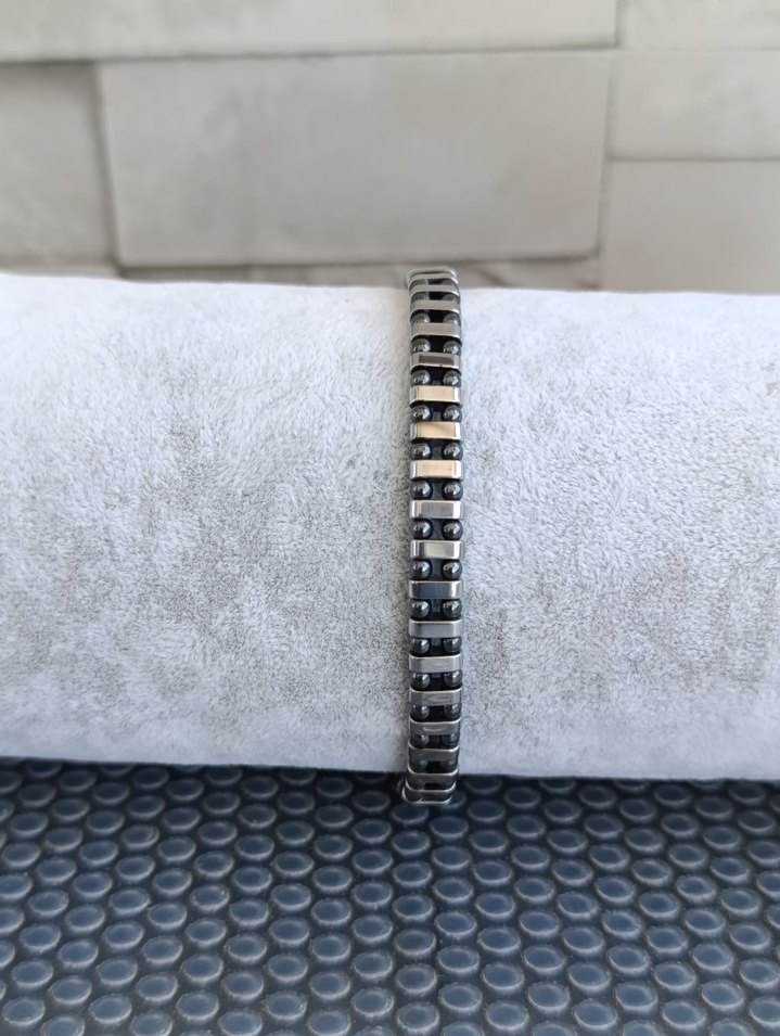 Harika bir Hematit Doğal Taş Bileklik - Görsel 2