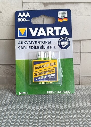 Varta Şarj Edilebilir İnce (AAA)Pil
