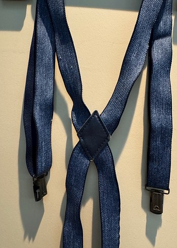 Koyu Mavi Denim Pantolon Askısı - Görsel 2