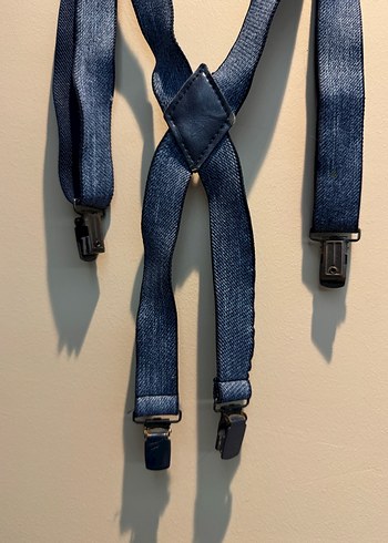 Koyu Mavi Denim Pantolon Askısı - Görsel 3