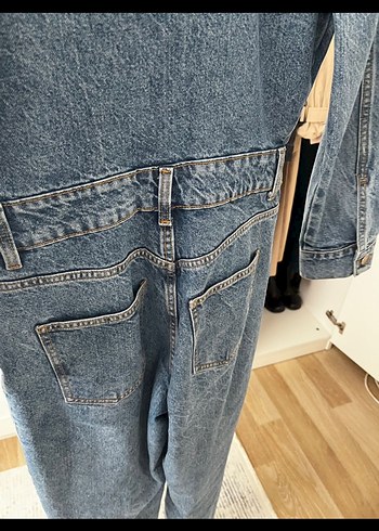 xs Beden Kadın Lacivert Denim Tulum