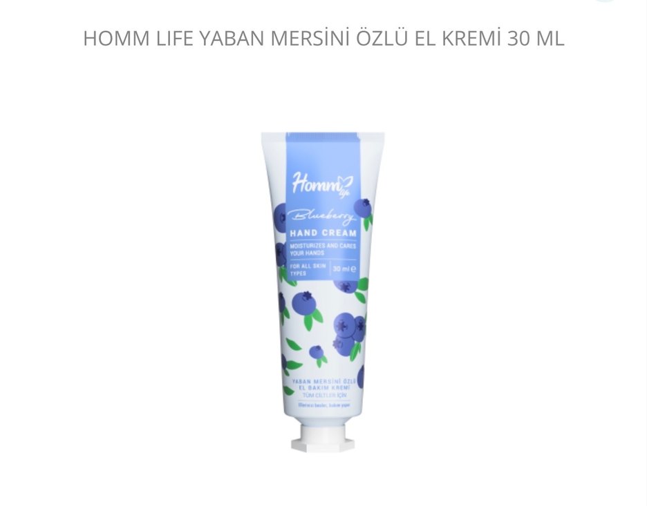 Homm Mango ve Yaban Mersini Özlü El Kremi 30 ml - Görsel 2