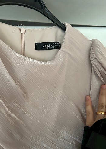 Vizon Drapeli Uzun Kadın Abiye Elbise - Görsel 4