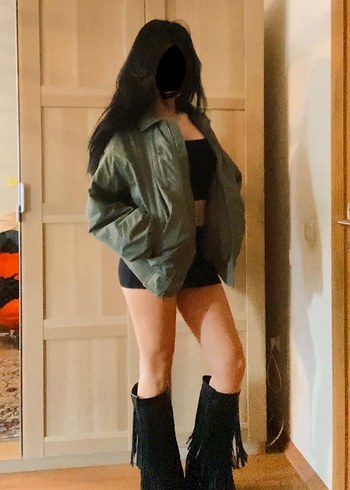 y2k haki bomber ceket - Görsel 2