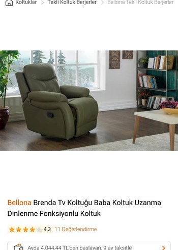 Bellona brenda tv koltuğu - Görsel 12