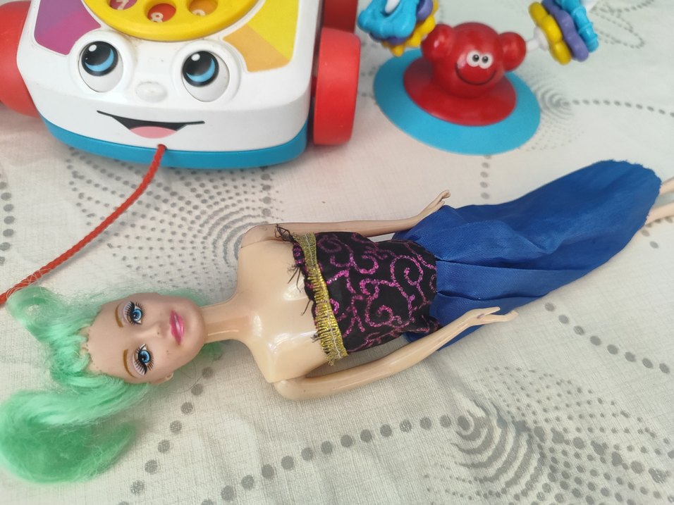 Renkli Oyuncak Telefon ve Bebek Seti - Görsel 4