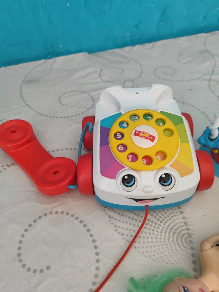 Renkli Oyuncak Telefon ve Bebek Seti - Görsel 2