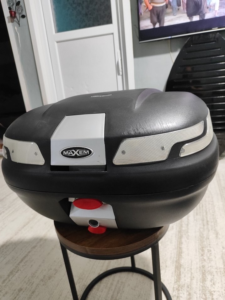 Siyah ve Gri Motosiklet Bagaj çantası - Görsel 3