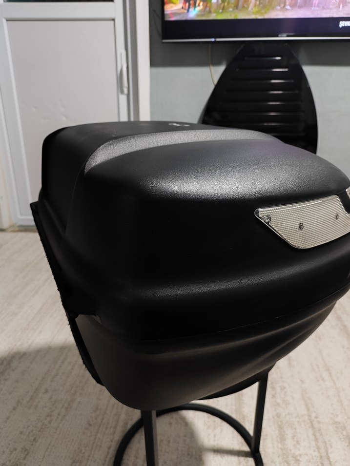 Siyah ve Gri Motosiklet Bagaj çantası - Görsel 4