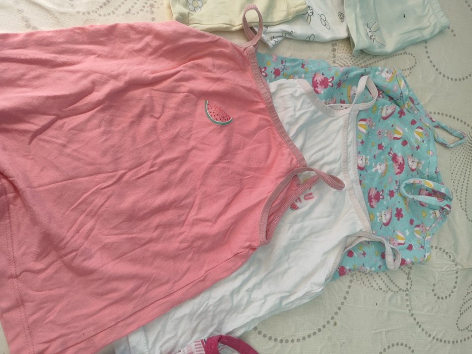 Kız Çocuk Pastel Renkli Şort Seti - Görsel 3