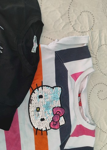 Kız Çocuk Renkli Payetli Tişört çoklu ürün - Görsel 8